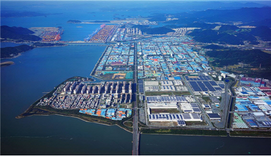 부산 명지녹산 스마트그린산업단지 전경. <남부발전>